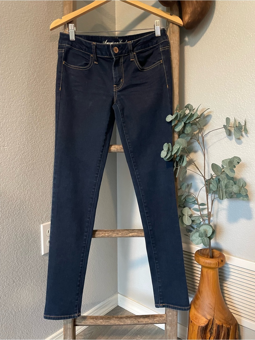 American Eagle Outfitters Dark Blue Women's Skinny Jeans